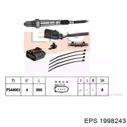 Sonda Lambda Sensor De Oxigeno Post Catalizador 1998243 EPS