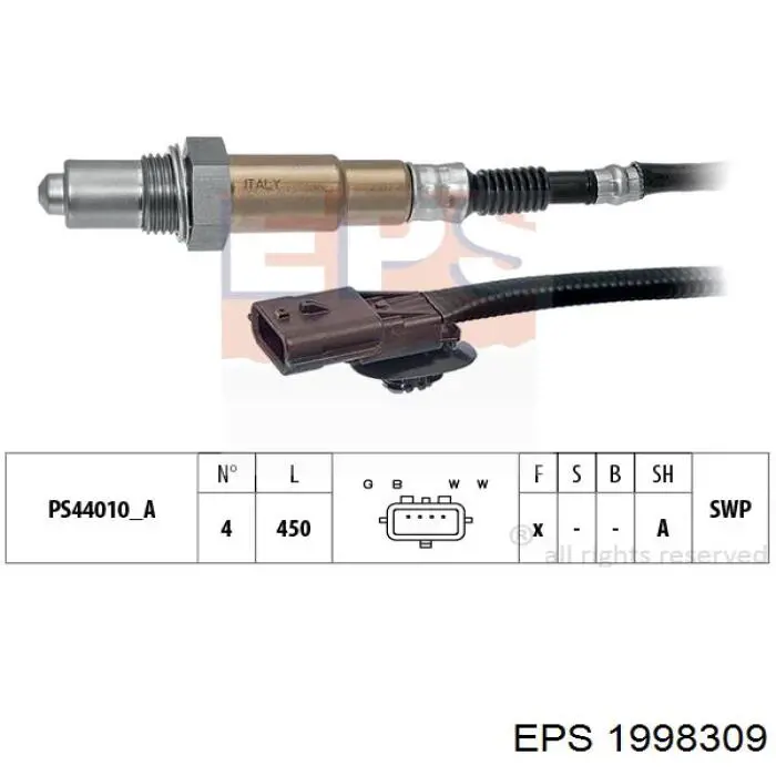 Sonda Lambda Sensor De Oxigeno Para Catalizador 1998309 EPS