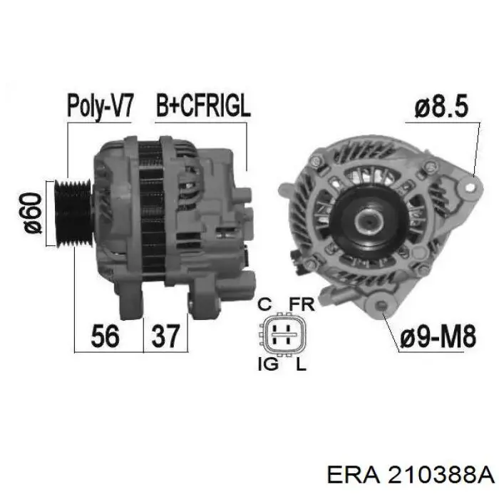 Автомобильный генератор ERA 210388A цена, от 117.89 USD