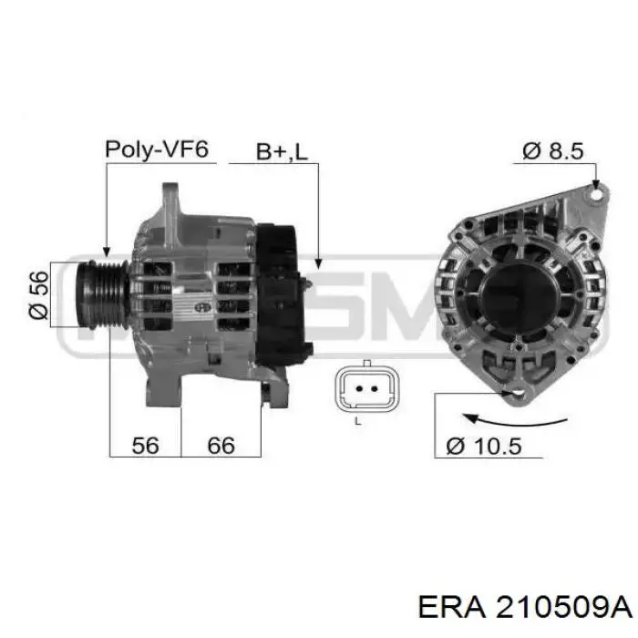 Автомобильный генератор ERA 210509A цена, от 174.34 USD