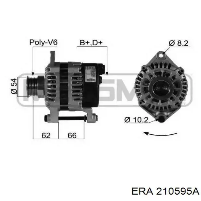 Автомобильный генератор ERA 210595A цена, от 120.36 USD