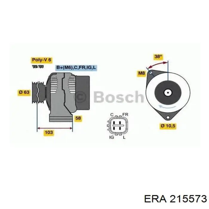 Реле зарядки генератора ERA 215573 цена, от 23.82 USD