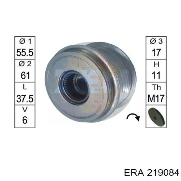 Шкив генератора 219084 ERA