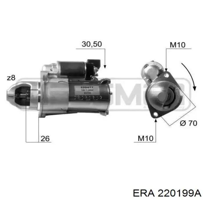 Стартер ERA 220199A цена, от 112.74 USD