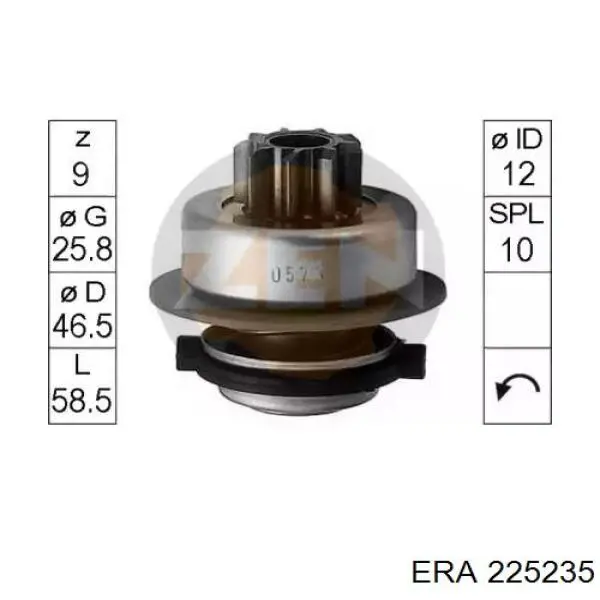 Bendix, motor de arranque 225235 ERA