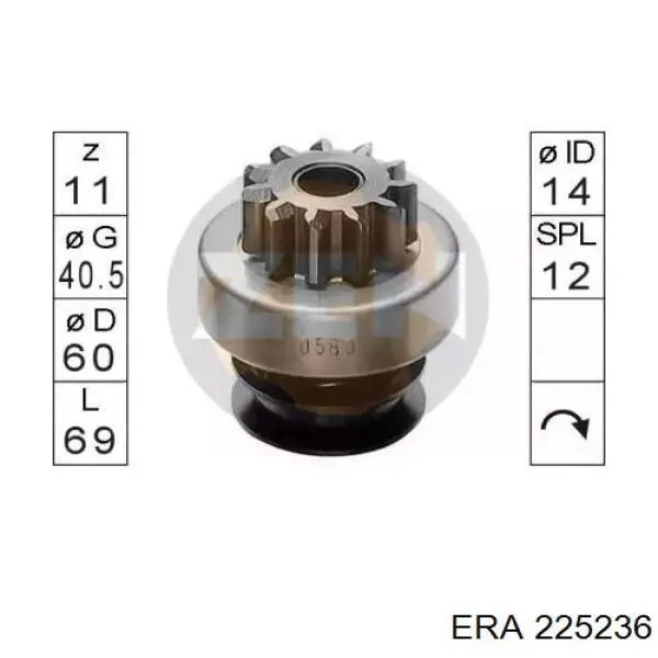 Бендикс стартера 23312C6800 Nissan