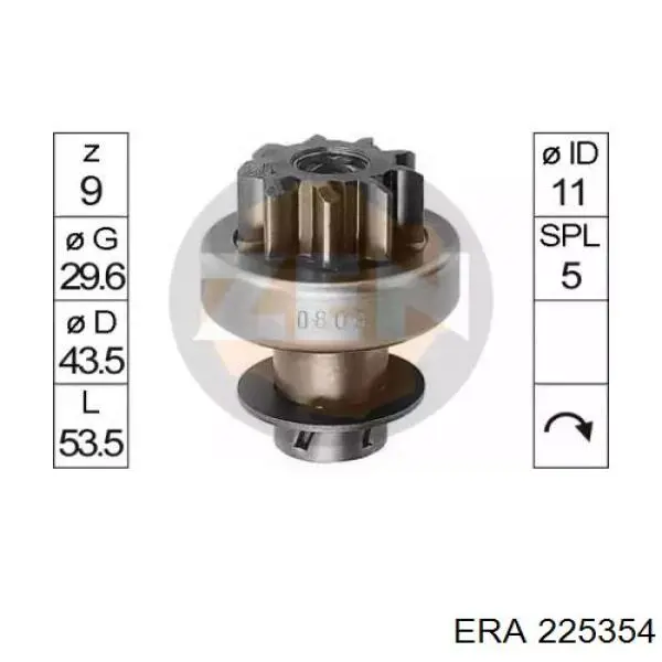 Бендикс стартера 225354 ERA