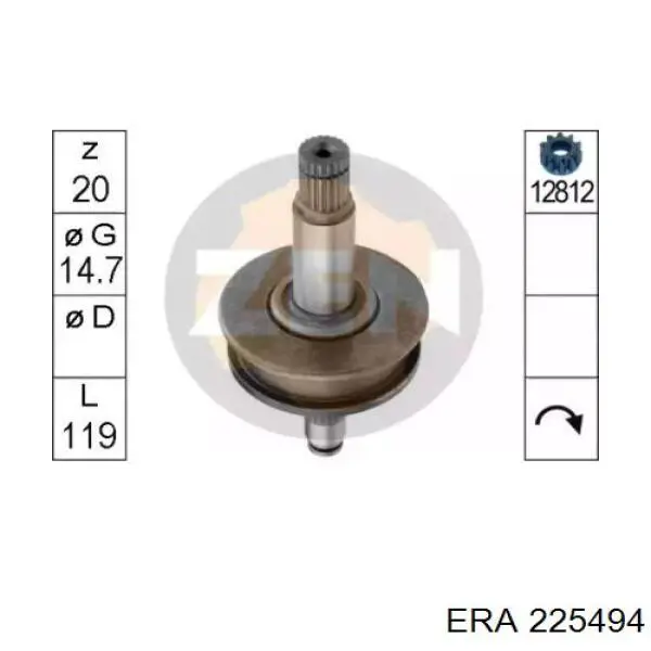 Бендикс стартера 225494 ERA