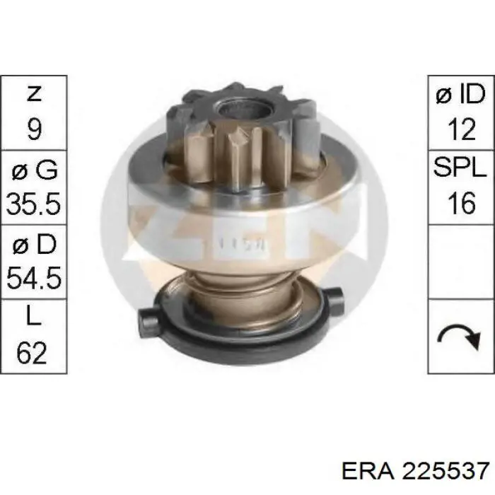 Bendix, motor de arranque 225537 ERA