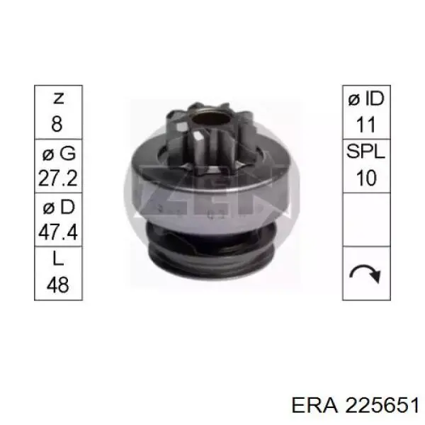 Бендикс стартера 225651 ERA