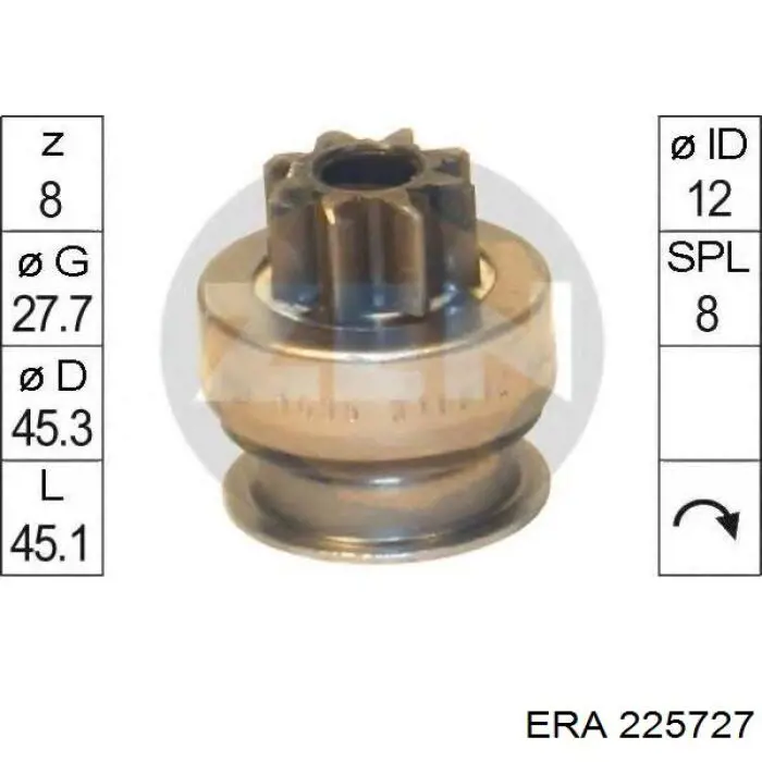 Bendix, motor de arranque 225727 ERA