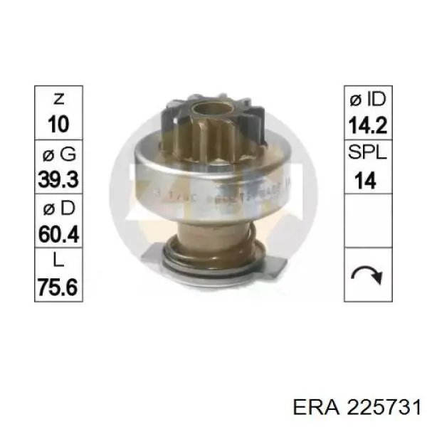 Бендикс стартера 225731 ERA