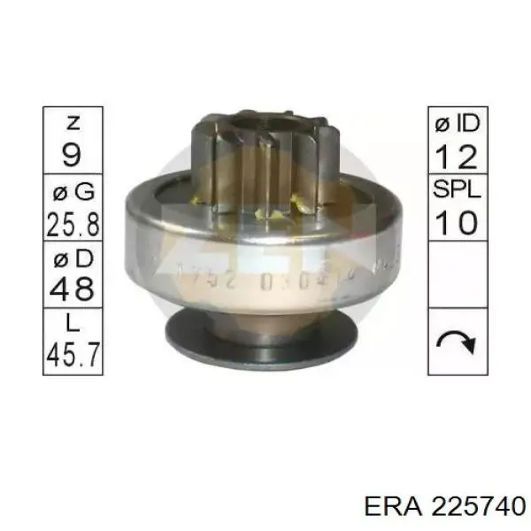 225740 ERA Привод стартера