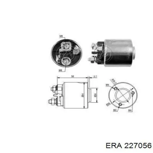 Втягивающее реле стартера 227056 ERA