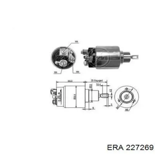 Реле втягивающее стартера NISSAN 2334399B00