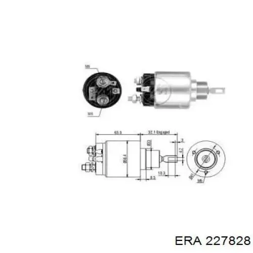 Реле втягивающее стартера BOSCH 9330081051