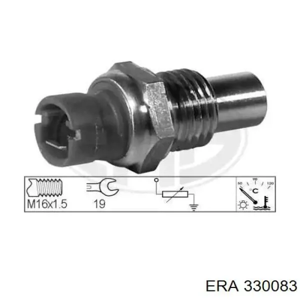 Датчик температуры охлаждающей жидкости 330083 ERA