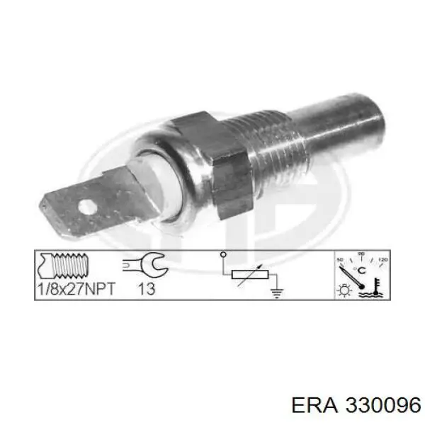 Sensor de temperatura del refrigerante 330096 ERA