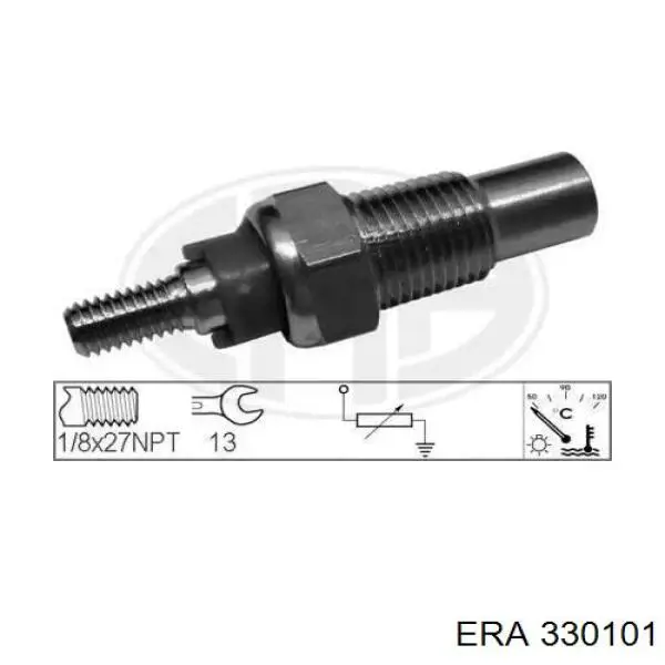 Sensor de temperatura del refrigerante 330101 ERA