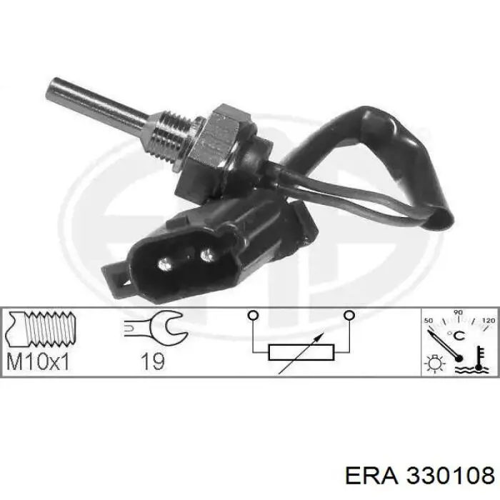Датчик температуры охлаждающей жидкости 330108 ERA