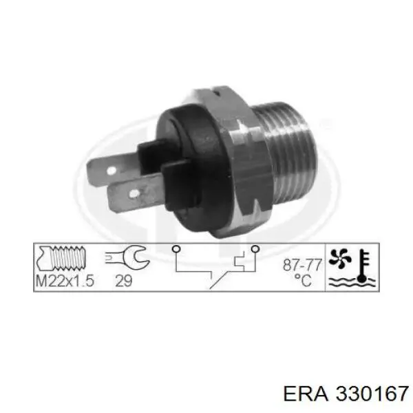 Датчик включения вентилятора радиатора 330167 ERA