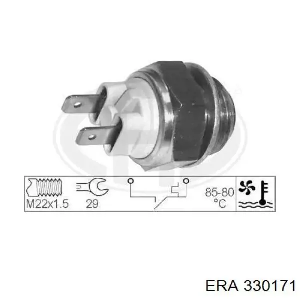 Датчик включения вентилятора радиатора 330171 ERA