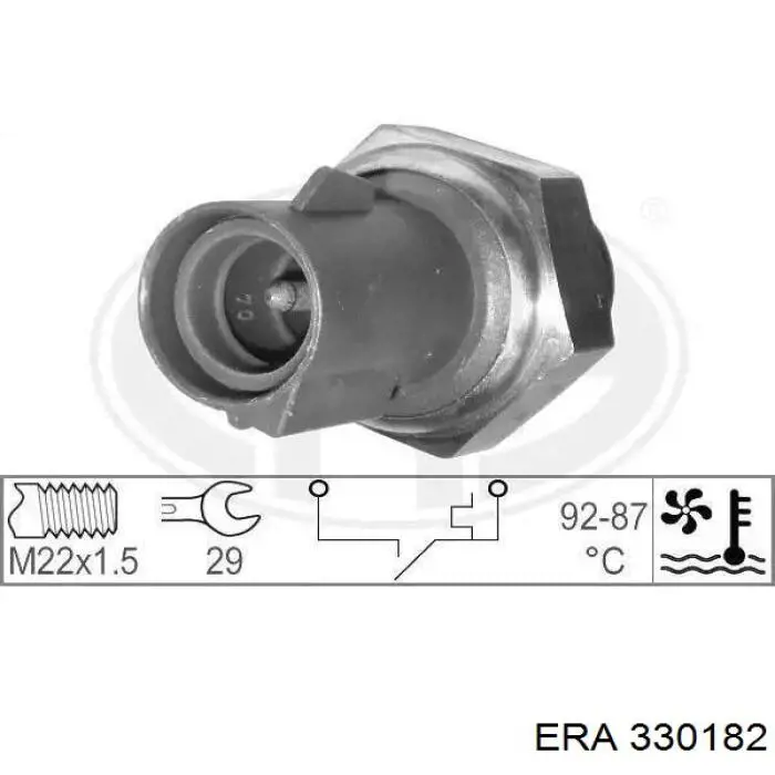 330182 ERA датчик температуры охлаждающей жидкости (включения вентилятора радиатора)
