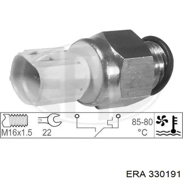 Датчик включения вентилятора радиатора 330191 ERA