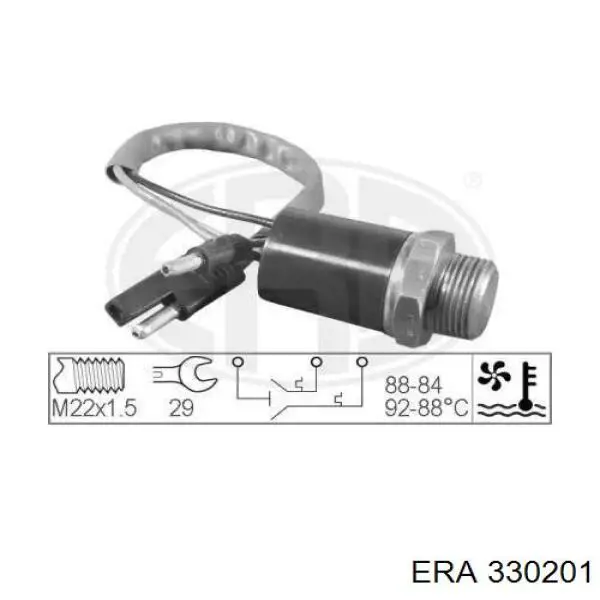 330201 ERA датчик температуры охлаждающей жидкости (включения вентилятора радиатора)