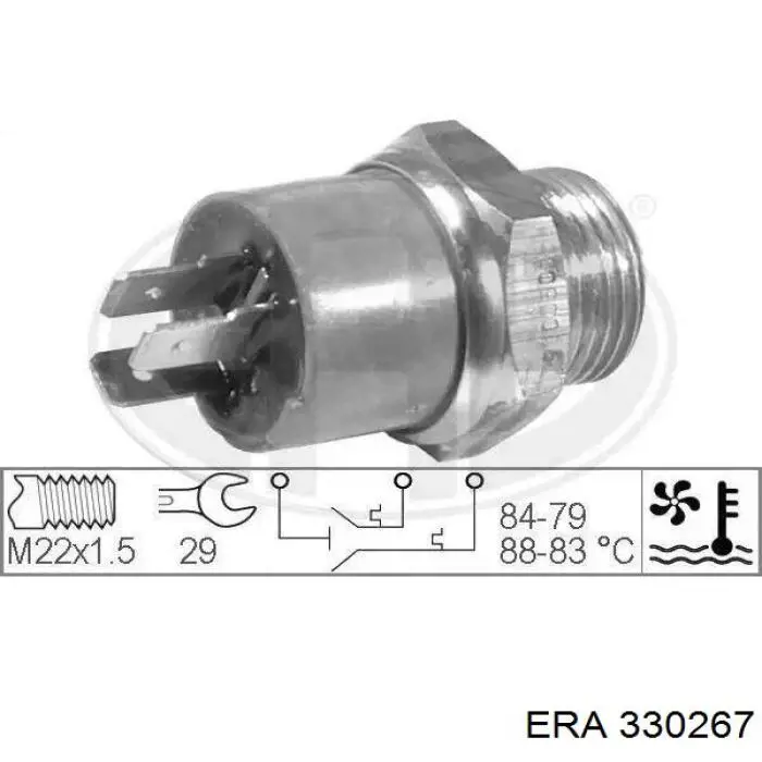 Датчик включения вентилятора радиатора 330267 ERA
