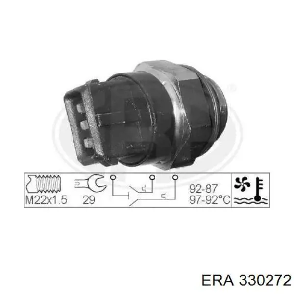 Купить 330272 ERA Датчик включения вентилятора радиатора 