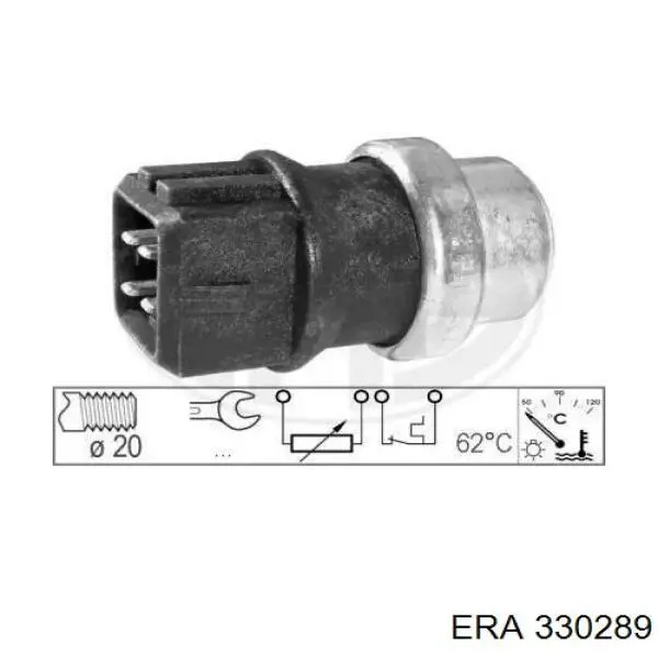 Датчик температуры охлаждающей жидкости 330289 ERA