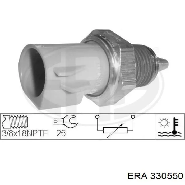 Sensor de temperatura del refrigerante 330550 ERA
