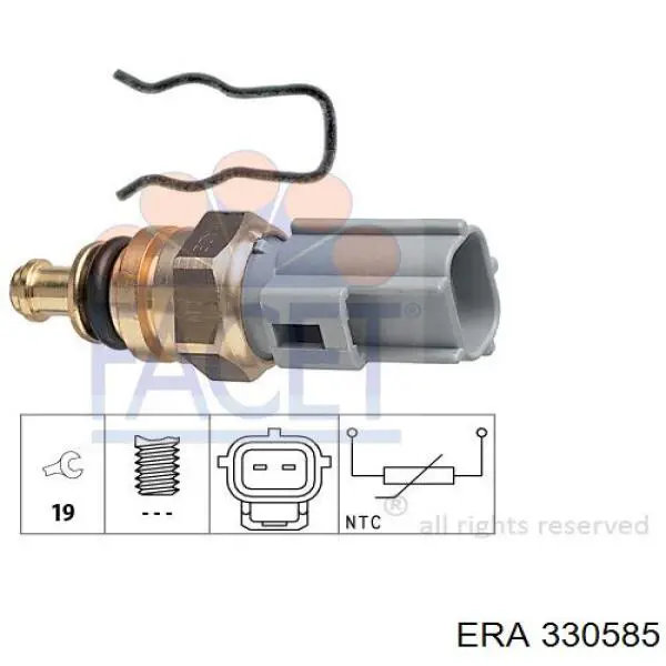 Sensor de temperatura del refrigerante 330585 ERA