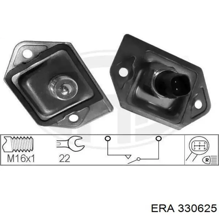 Датчик включения фонарей заднего хода 330625 ERA