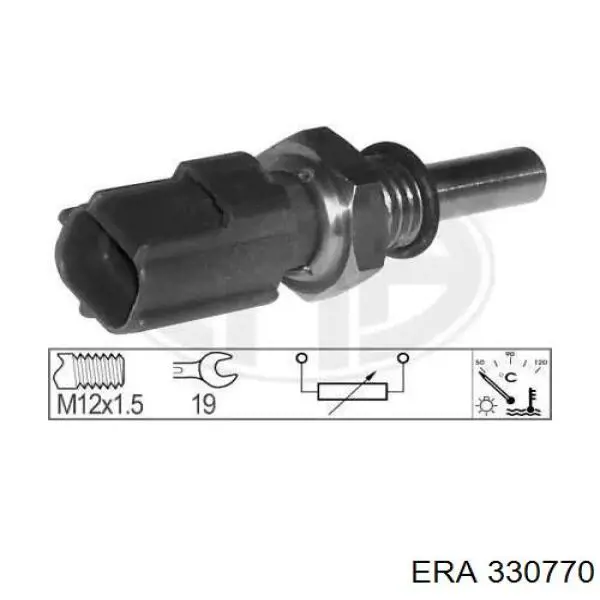 Sensor de temperatura del refrigerante 330770 ERA