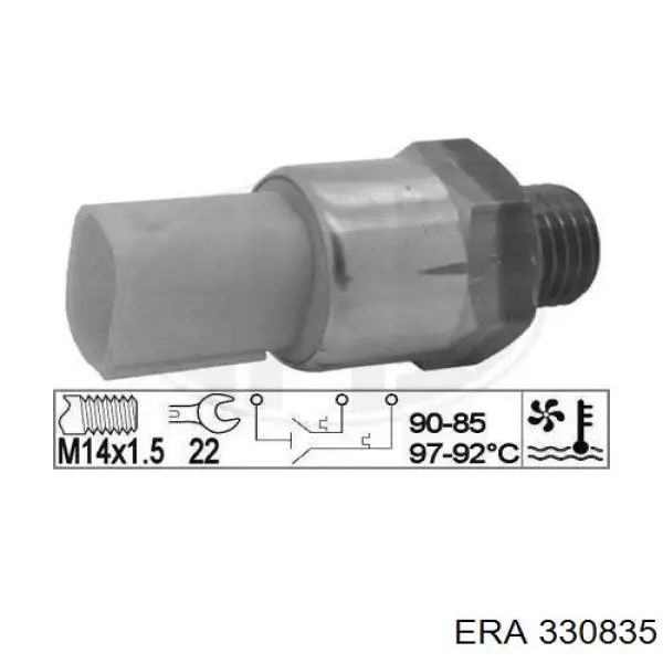 Датчик включения вентилятора радиатора 330835 ERA
