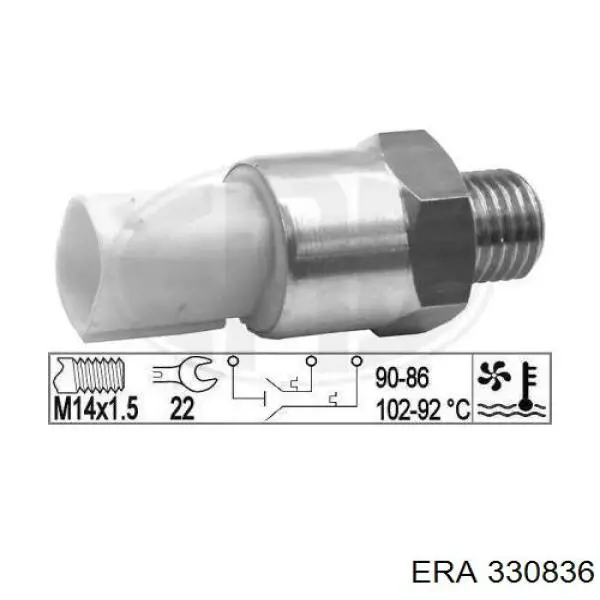Датчик включения вентилятора радиатора 330836 ERA