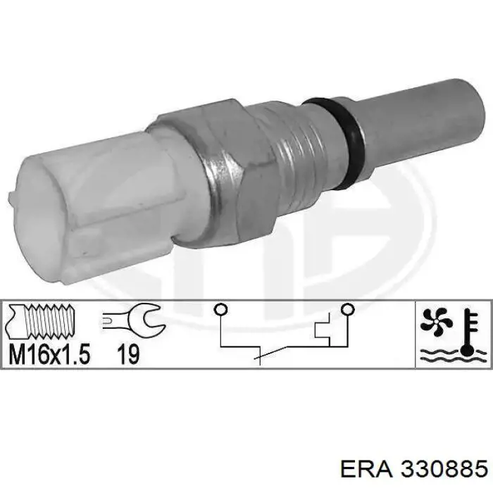 330885 ERA sensor de temperatura do fluido de esfriamento (de ativação de ventilador do radiador)