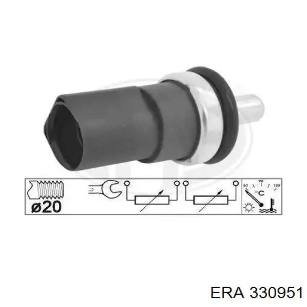 Датчик температуры охлаждающей жидкости 330951 ERA