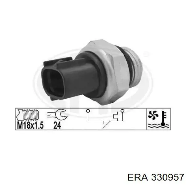 Датчик включения вентилятора радиатора 330957 ERA