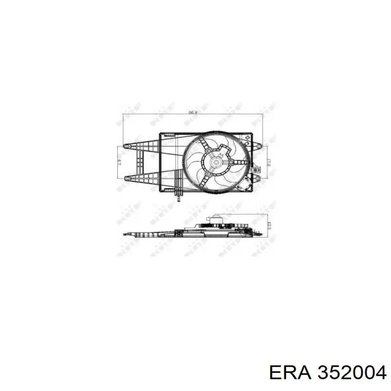 Купить 352004 ERA Диффузор вентилятора в сборе с мотором и крыльчаткой