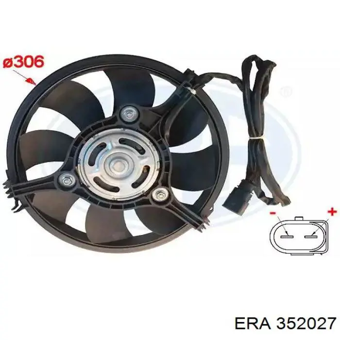 352027 ERA ventilador elétrico de esfriamento montado (motor + roda de aletas)