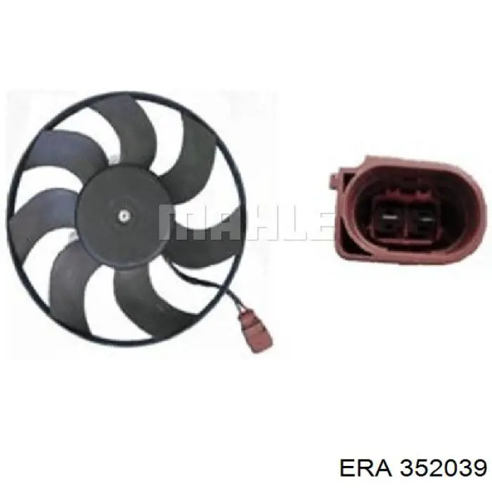 Ventilador (rodete +motor) refrigeración del motor con electromotor derecho 352039 ERA