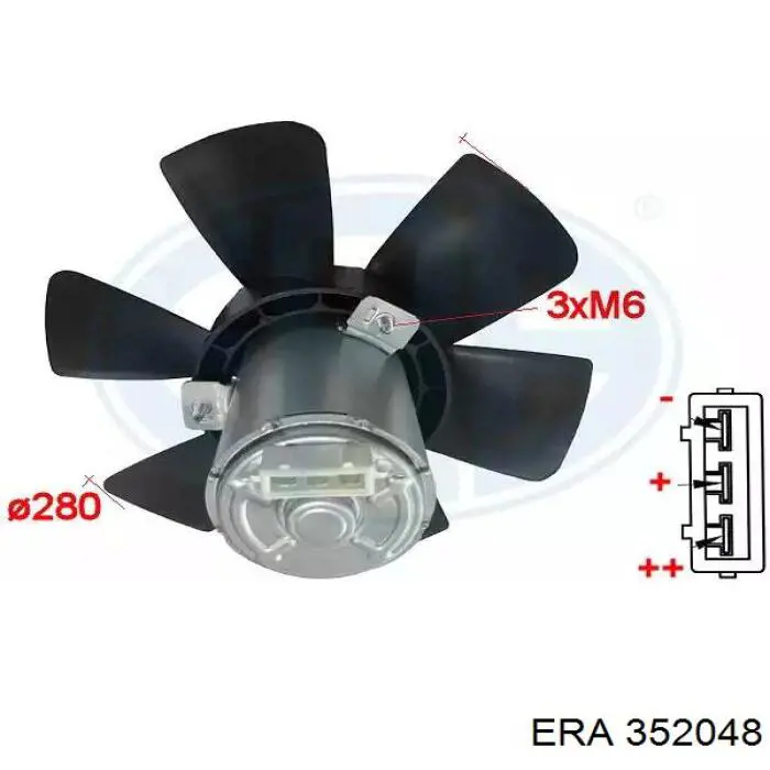 Вентилятор (крыльчатка) радиатора охлаждения ERA 352048