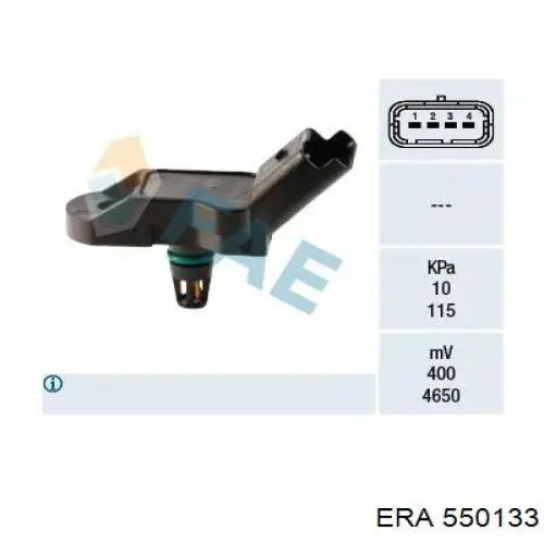 Датчик абсолютного давления в коллекторе ERA 550133 цена, от 14.84 USD