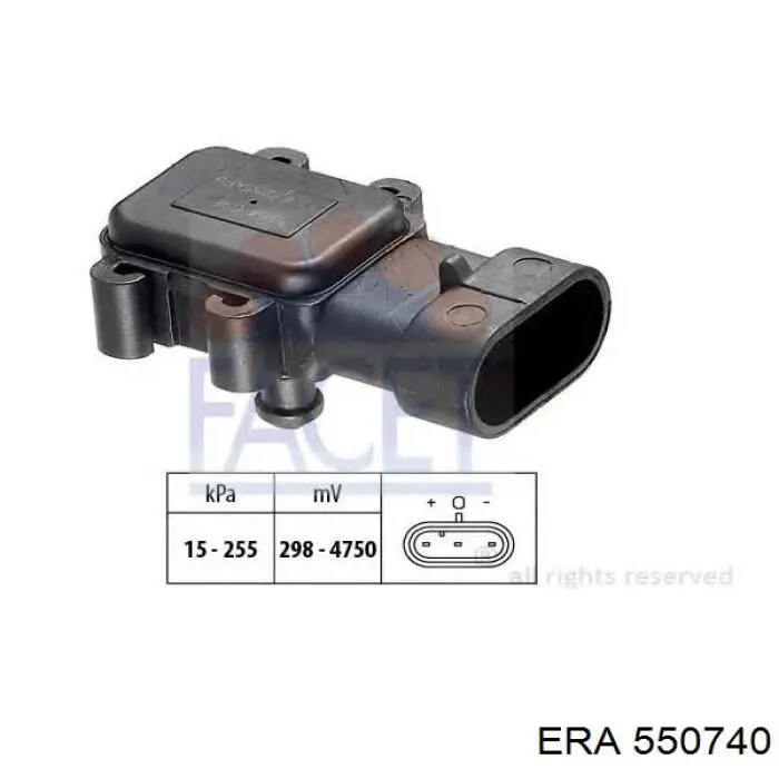 Датчик абсолютного давления в коллекторе ERA 550740 цена, от 12.82 USD