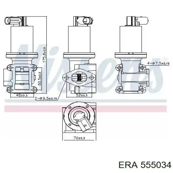 Клапан ЕГР 555034 ERA