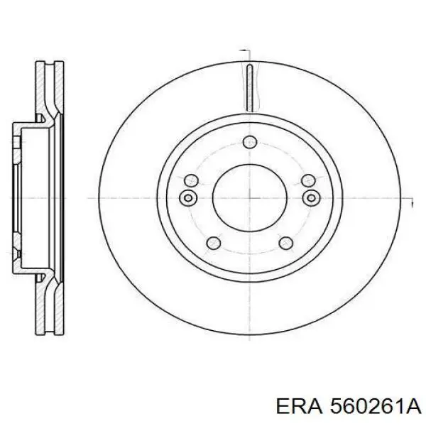 Sensor ABS trasero izquierdo 560261A ERA