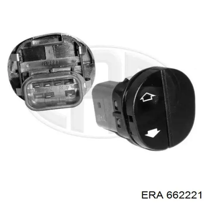 Кнопка включения мотора стеклоподъемника передняя правая ERA 662221